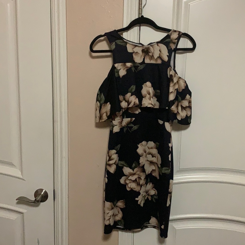 Black floral dress